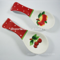 Hand painting ceramic toothpick holder with cherry design